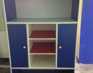 Шкаф домик синий, детская мебель на заказ.